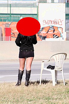 Prostituta a l'autovia de Castelldefels (Gener de 2007)